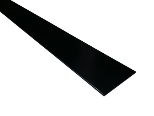 Plastic plate ABS 3mm Black 1000 x 100 mm (100 x 10 cm) Protective foil one side and Made in Germany